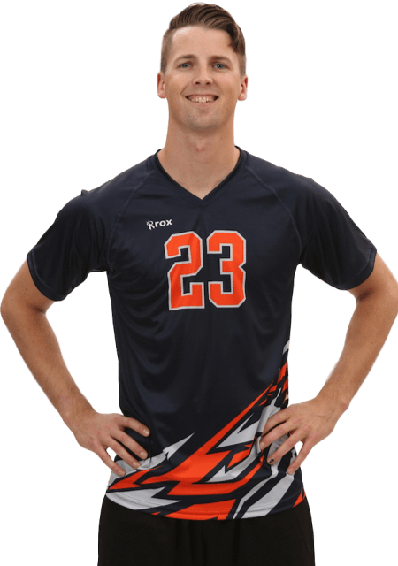 Bolt Men's Sublimated Volleyball Jersey,Custom - Rox Volleyball 