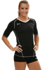Compliant 1/2 Sleeve Black | 1365,Women's Jerseys - Rox Volleyball 