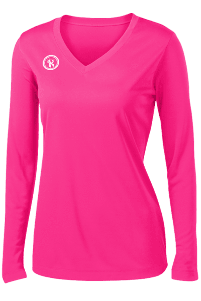 Fundamental Long Sleeve Volleyball Jersey | Neon Pink,Women's Jerseys - Rox Volleyball 