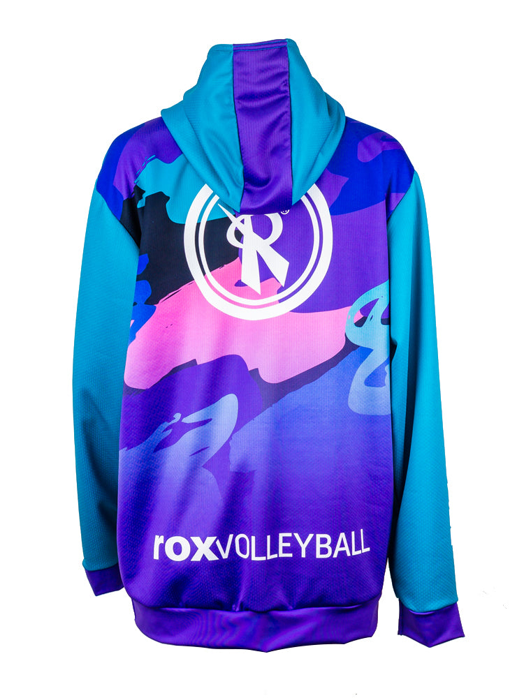 Jump Hoodie | Unisex Sublimated Custom Hoodie, - Rox Volleyball 