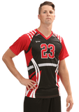 Vertigo Men's Sublimated Short Sleeve Jersey,Custom - Rox Volleyball 