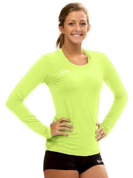 Voltaic Long Sleeve Jersey | 1261 Neon Yellow,Women's Jerseys - Rox Volleyball 