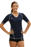 Compliant 1/2 Sleeve Jersey | 1365 Navy,Women's Jerseys - Rox Volleyball 