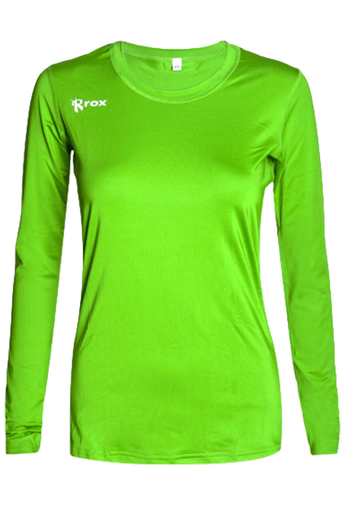 Voltaic Long Sleeve Jersey | 1261 Neon Green,Women's Jerseys - Rox Volleyball 