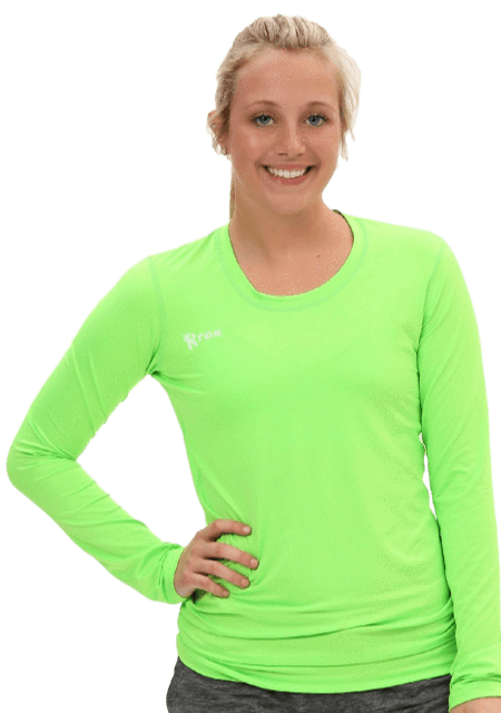 Voltaic Long Sleeve Jersey | 1261 Neon Green,Women's Jerseys - Rox Volleyball 