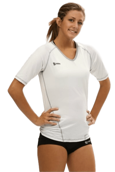 Compliant 1/2 Sleeve Jersey | 1365 White,Women's Jerseys - Rox Volleyball 
