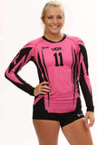 Quantum Women's Long Sleeve Sublimated Jersey,Custom - Rox Volleyball 