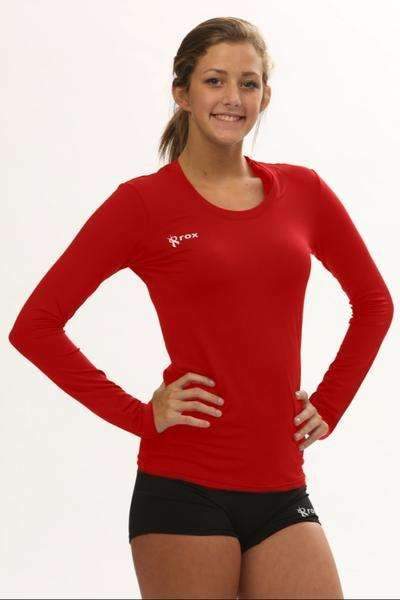 Voltaic Long Sleeve Jersey | 1261 Red,Women's Jerseys - Rox Volleyball 